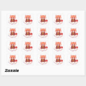 Schattige Rode Panda Vierkante Sticker (Vel)