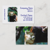 Schattige Rode Panda-Visitekaartjes Visitekaartje (Voorkant / Achterkant)