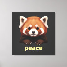 Schattige rode panda "Vrede" Illustratie voor kind