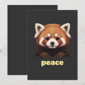 Schattige rode panda "Vrede" Illustratie voor kind Kaart (Voorkant / Achterkant)
