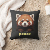 Schattige rode panda "Vrede" Illustratie voor kind Kussen (Deken)