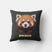 Schattige rode panda "Vrede" Illustratie voor kind Kussen (Achterkant)