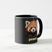 Schattige Rode Panda "Vrede" Illustratie voor Kind Mok (Voorkant rechts)