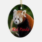 Schattige Rode Panda Vuur Vos Keramisch Ornament (Rechts)
