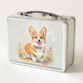 Schattige rode Pembroke Welsh Corgi hond (Achterkant)