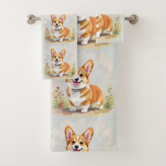 Schattige rode Pembroke Welsh Corgi hond Bad Handdoek (Insitu)