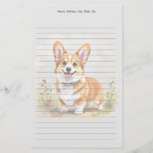 Schattige rode Pembroke Welsh Corgi hond Briefpapier