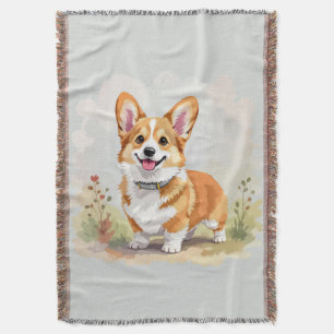 Schattige rode Pembroke Welsh Corgi hond Deken