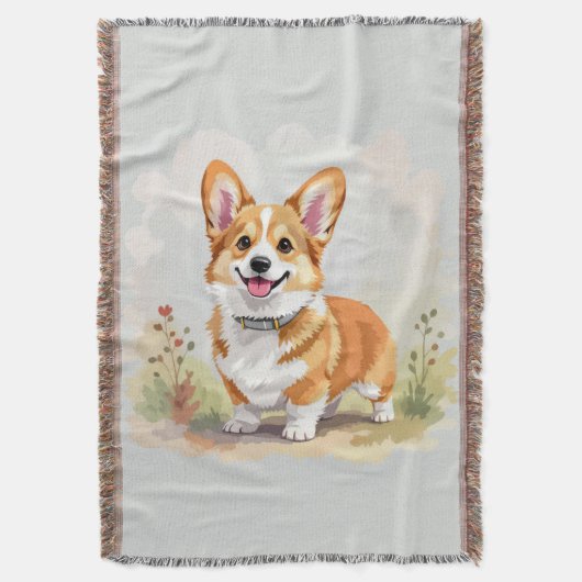 Schattige rode Pembroke Welsh Corgi hond Deken (Voorkant Verticaal)
