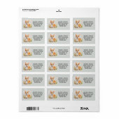 Schattige rode Pembroke Welsh Corgi hond Etiket (Full Sheet)