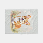 Schattige rode Pembroke Welsh Corgi-hond Fleece Deken (Voorkant (Horizontaal))