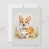 Schattige rode Pembroke Welsh Corgi hond Kaart (Voorkant)
