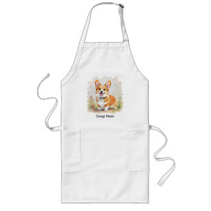Schattige rode Pembroke Welsh Corgi hond Lang Schort