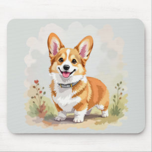 Schattige rode Pembroke Welsh Corgi hond Muismat