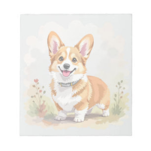 Schattige rode Pembroke Welsh Corgi hond Notitieblok