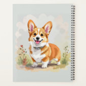 Schattige rode Pembroke Welsh Corgi hond Planner (Achterkant)