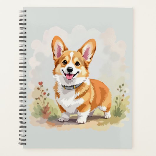 Schattige rode Pembroke Welsh Corgi hond Planner (Voorkant)
