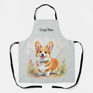 Schattige rode Pembroke Welsh Corgi-hond Schort