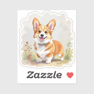 Schattige rode Pembroke Welsh Corgi hond Sticker