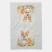 Schattige rode Pembroke Welsh Corgi hond Theedoek (Verticaal)