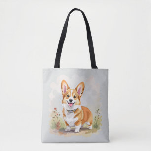 Schattige rode Pembroke Welsh Corgi-hond Tote Bag