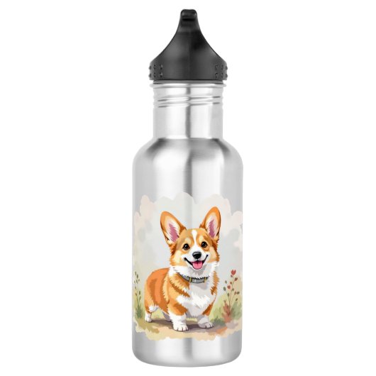 Schattige rode Pembroke Welsh Corgi hond Waterfles (Rechts)
