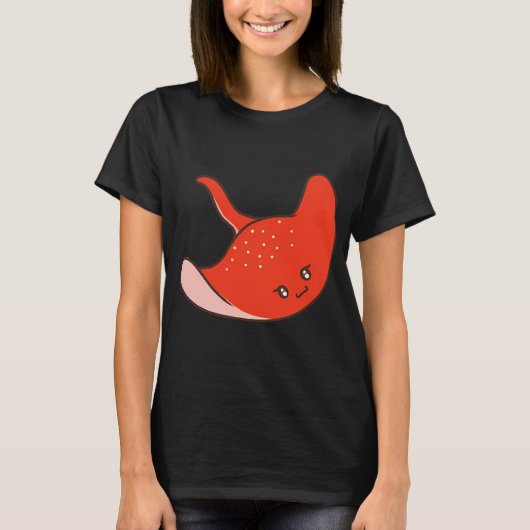 Schattige rode pijlstaartrog t-shirt (Voorkant)