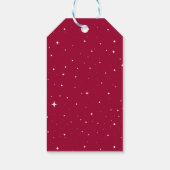 Schattige Rode Script Prettig Kerstmis Persoonlijk Cadeaulabel (Achterkant)