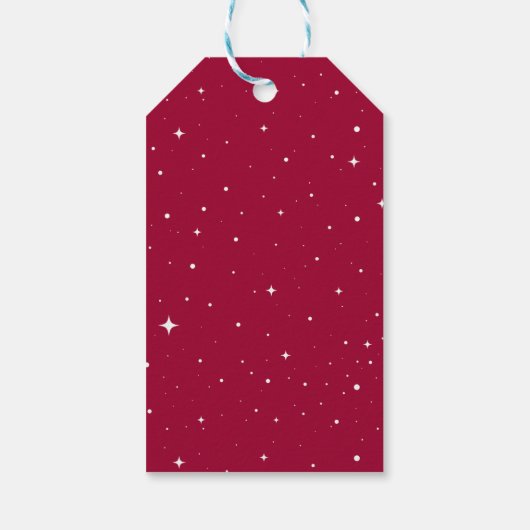 Schattige Rode Script Prettig Kerstmis Persoonlijk Cadeaulabel (Achterkant)