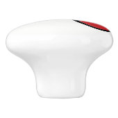 Schattige Rode Strik Whimsisch  Keramische Knop (Zijkant)