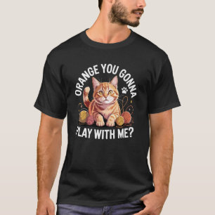 Schattige rode tabby kat moeder Oranje ga je met m T-shirt