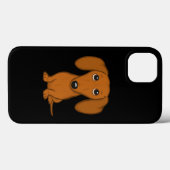 Schattige rode takshond | Grappige cartoon wiener Case-Mate iPhone Case (Achterkant (horizontaal))
