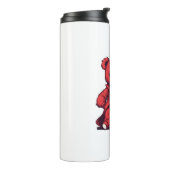 Schattige rode teddybeer jongen thermosbeker (Gedraaid links)