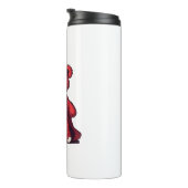 Schattige rode teddybeer jongen thermosbeker (Geroteerd rechts)