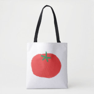 Schattige Rode Tomaat Handgetekend Cadeau Tote Bag
