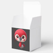 Schattige rode vogel bedankdoosjes (Geopend)