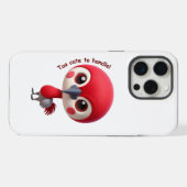 Schattige rode vogel iPhone hoesje (Achterkant horizontaal)