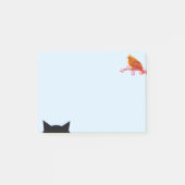 Schattige rode vogel & kat post-it® notes (Voorkant)