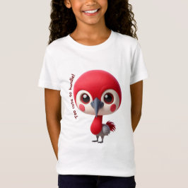 Schattige rode vogel t-shirt