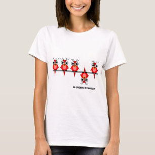 schattige rode vogels t-shirt
