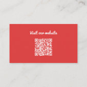 Schattige rode winter-elf QR-code Visitekaartje (Achterkant)