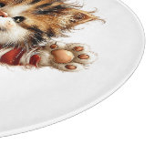 SCHATTIGE RODE & WITTE ZOMERTHEMA KATTENKAT SNIJPLANK (Hoek)