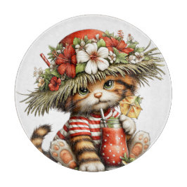 SCHATTIGE RODE & WITTE ZOMERTHEMA KITTY KAT SNIJPLANK