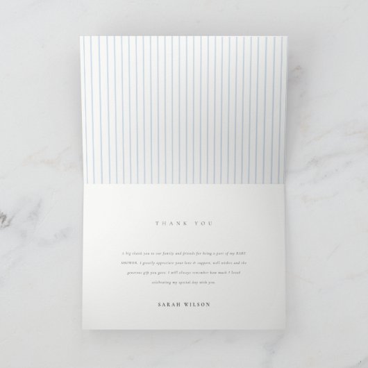 Schattige Roest Onze Kleine Kampioen Honkbal Baby  Bedankkaart (Binnen)