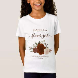 Schattige Roest Oranje Rozen Bloemenmeisje Cadeau  T-shirt