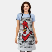 schattige roetvrouw voegt tekst toe schort (Gedragen)