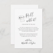 Schattige Rol met het Uitgesteld Wijzig de Datum K Notitiekaartje (Voorkant / Achterkant)