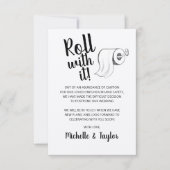 Schattige Rol met het Uitgestelde Rol met het Kaar Notitiekaartje (Voorkant)