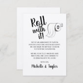 Schattige Rol met het Uitgestelde Rol met het Kaar Notitiekaartje (Voorkant / Achterkant)