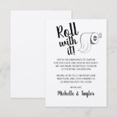 Schattige 'Roll with it' Uitgestelde 'Roll with it Notitiekaartje (Voorkant / Achterkant)